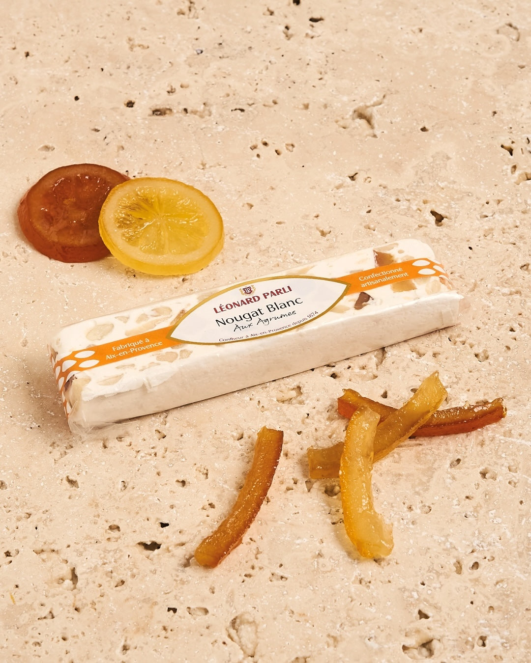 Barre Nougat Blanc Agrumes
