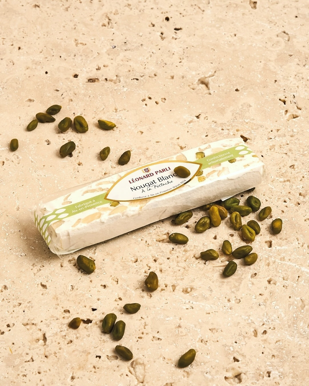 Barre Nougat Blanc Pistache