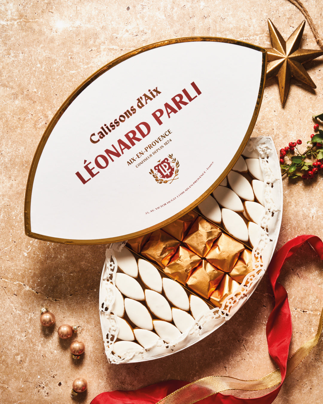 Boîte Prestige Duo Calissons d'Aix et Marrons Glacés