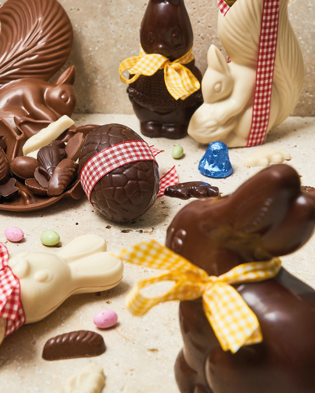 Lapin de Pâques Assis en Chocolat